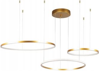OEM L&aacute;mpara Colgante Anillo Ara&ntilde;a 40+60+80 Oro + Mando A Distancia