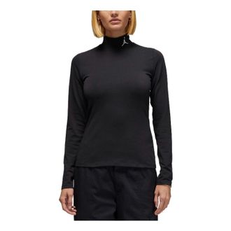 Nike Jordan (WMNS) Air Jordan Flight Long Sleeve Mock Neck Top Black DQ4619-010