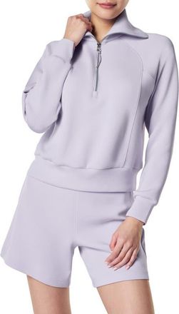 Spanx AirEssentials Half Zip Sweatshirt in Violet Air at Nordstrom, Size Small