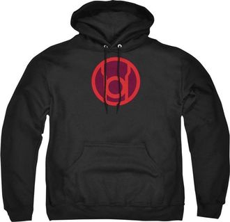 Gildan Green Lantern Red Symbol Adult Pull Over Hoodie / Hooded Sweatshirt