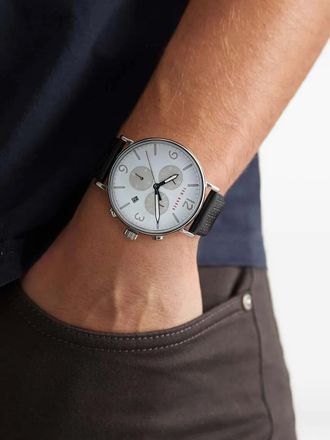Ted Baker Analogue 41mm - men - stainless steel/Leather - One Size - Black
