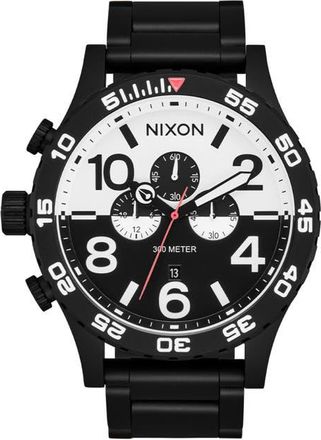 Nixon 51-30 Chronograph Bracelet Watch, 51mm in Black/white/black at Nordstrom