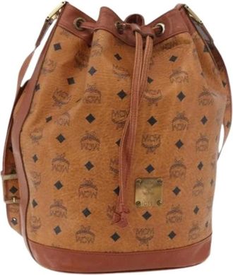 MCM Pre-owned Bucket Bags, female, Brown, Size: ONE SIZE Pre-owned Bucket Shoulder Bag