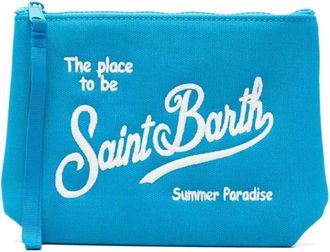 MC2 Saint Barth Clutches, female, Blue, Size: ONE SIZE Aline Canvas