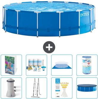 Intex Piscina Con Estructura Redonda - 457x122 Cm - 9-piezas S556