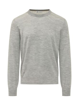 Brunello Cucinelli Light Grey Textured Sweater