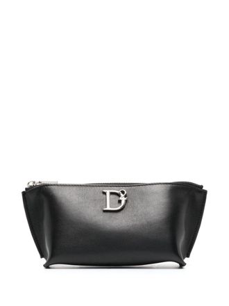 Dsquared2 Make-up tas met logoplakkaat - Zwart