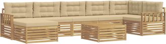 vidaXL Conjunto De Sof&aacute;s De Exterior 8 Uds. Y Beige Vidaxl