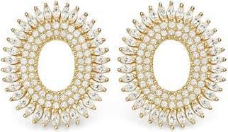 House of Frosted Gemstone Statement Stud Earrings in Yellow Gold at Nordstrom Rack