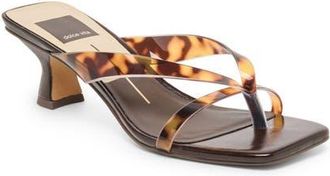 Dolce Vita Brevel Vinyl Translucent Strap Sandal in Tortoise Jelly at Nordstrom, Size 7.5