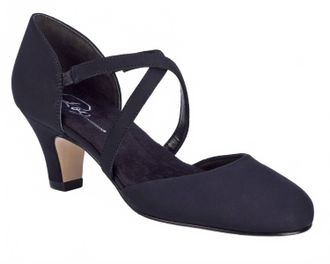 Ros Hommerson Womens Charleston Heels In Black Microfabric