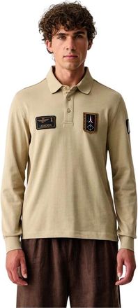 Aeronautica Polo a Maniche Lunghe - - Tops - Uomo - Beige - L