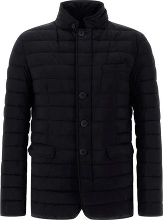 Herno Heren, Jassen, Zwart, Maat: L Nylon