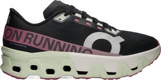 On Mens Cloudmonster Hyper 2 Shoe In Black/lima