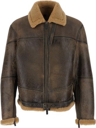 Emporio Armani Brown Shirt Collar Jacket