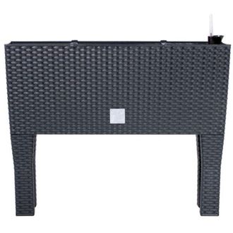 Prosperplast Jardinera Alta Rectangular 30 Litros Con Autorriego Color Antracita 60 X 25 X 46 Cm Con Patas