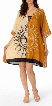 Ranee&rsquo;s Celestial Graphic Cotton Poncho in Natural at Nordstrom Rack
