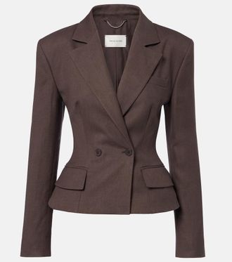 Magda Butrym Peplum linen blazer