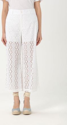 Liu Jo Pantalone cropped Liu Jo in cotone Sangallo