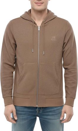 Diesel Brown Zip-Up Hoodie