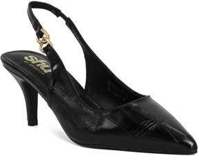 Shushop Nigella Pointed Toe Slingback Pump in Black Croco at Nordstrom Rack, Size 7.5
