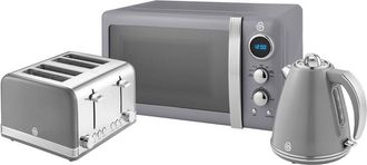 SWAN 1.5L Kettle, 4 Slice Toaster & 800W Microwave Triple Pack