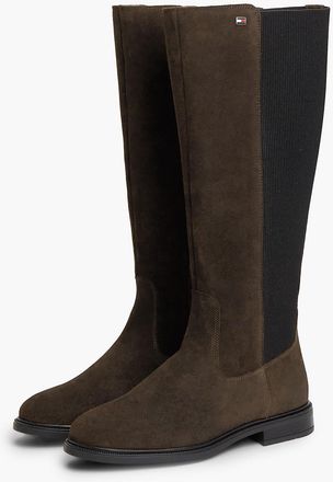 Tommy Hilfiger Womens Stretch Suede Boot - Fondant Brown - US 6.5 / EU 37