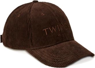 Twin-Set Cappello da baseball a coste - Marrone