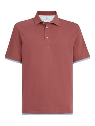 Brunello Cucinelli Polo a maniche corte - Rosso