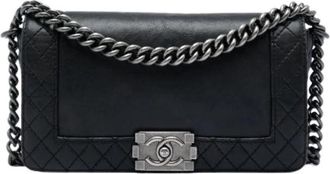 Chanel Pre-owned Leather chanel-bags - Dames - Vintage Schoudertas - Zwart - ONE Size - Vintage