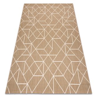 RugsX Rugsx - Alfombra Flat 48959265 Geom&eacute;trica Hilo Beige Natural Beige 120x170 Cm