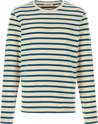 Jil Sander White Striped T-shirt