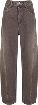 BERENICE Polo Jean - Dames - Loose Fit Jeans - Bruin - L - Katoen - Jeans