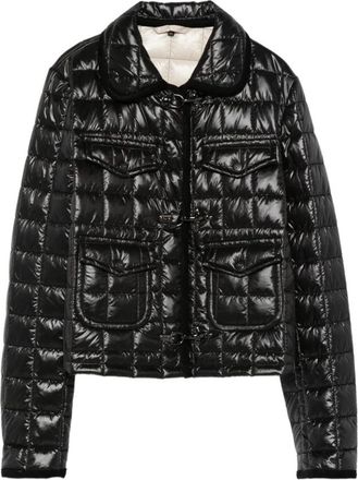 Fay Gewatteerde Zwarte Toggle Jas - Dames - Winterjassen - Zwart - XL - Jassen