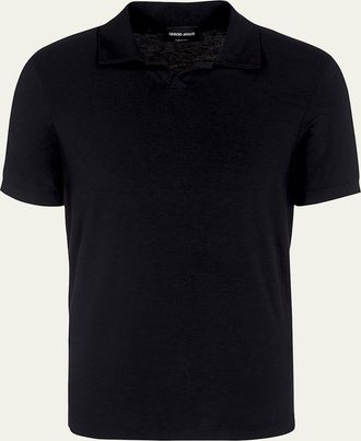 Giorgio Armani Mens Jersey Polo Shirt
