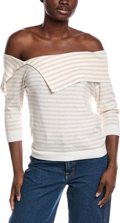 Minnie Rose Off-The-Shoulder Cashmere-Blend Sweater