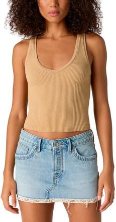 Free People Clean Slate Crop Tank in Oat Latte at Nordstrom, Size X-Small/small