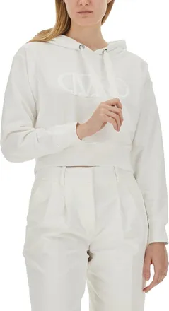 Michael Michael Kors Organic Cotton Logo Sweatshirt - White
