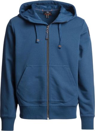 Parajumpers Mens Charlie Easy True Blue Zip Up Hoodie Cotton - Size Large