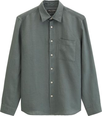 Marc O'Polo Leinenhemd MARC OPOLO, Herren, Gr. XXL, N-Gr, skipping stone, Web, Obermaterial: 100% Leinen, Manschette, Hemden Leinenhemd, im klassisch cleanen Look