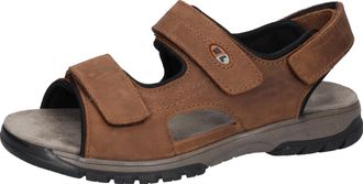 Waldl&auml;ufer Riemchensandale WALDL&Auml;UFER HARALD, Herren, Gr. 11,5 (46,5), braun (dunkelbraun), Nubukleder, Schuhe Riemchensandale, Sommerschuh, Klettschuh, Outdoors