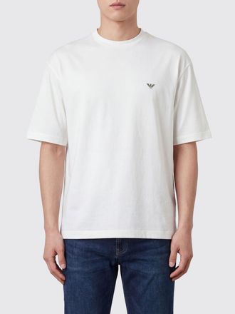Emporio Armani T-shirt relaxed fit in cotone con logo Eagle a contrasto
