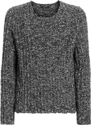 Dolce & Gabbana Sweaters Zwart - Heren - Ronde hals truien - Zwart - M - Truien & Vesten