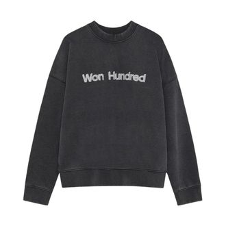 Won Hundred Jude Logo Flashes Sweater - Heren - Sweatshirts & Hoodies - Zwart - Maat: M