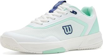 Wilson Courtglide Womens Cross Training Shoes White/Bay/Skipper Blue : 10.5 M, Textile