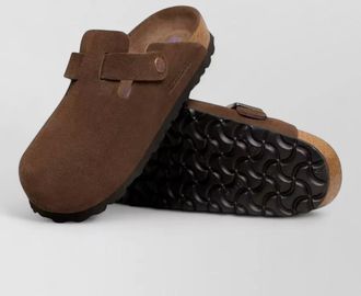 Birkenstock silk blend round toe rubber sole slippers