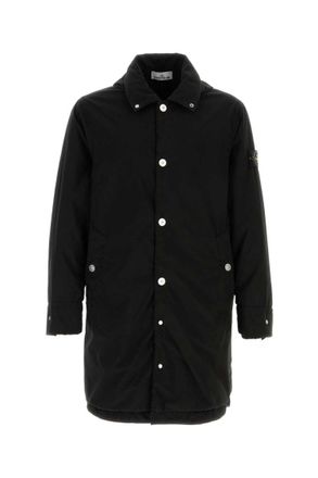 Stone Island Black Logo Parka Jacket
