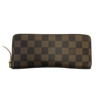 Louis Vuitton Brown Damier Canvas Ebene Galle Pink Rose Ballerine Long Wallet (Bi-Fold) (Pre-Owned)