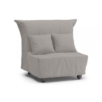 Talamo Italia Sofa Cama Alma, Sof&aacute; Individual, 100% Made In Italy, Sill&oacute;n De Sal&oacute;n Con Apertura Trolley, En Tela Acolchada, Con Almohadas Incluidas, Cm 85x90h85, Gr