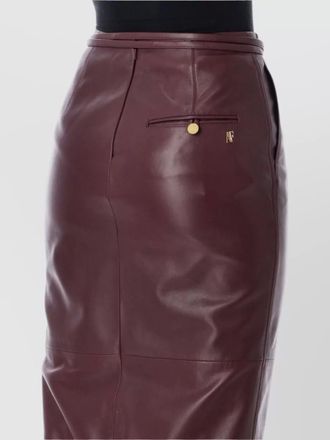 Alberta Ferretti leather midi pencil skirt